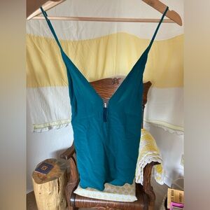 Free people teal tank top